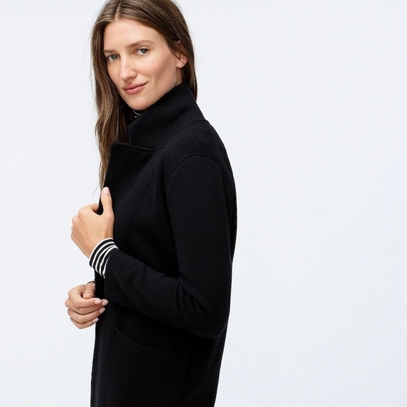 J Crew Sophie Open-Front Sweater Blazer Style
J0244 Patch Pockets Black Small - Picture 2 of 14